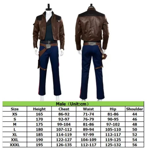 Movie Space Battle TV Fantasy Han Solo Vest Costume Men Roleplay Coat Pants Holster Belt Outfits Halloween Carnival Party Suits