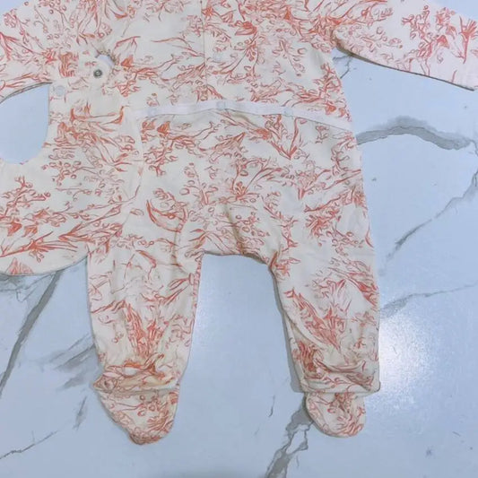 2024 new design Baby clothes newborn baby pure cotton jumpsuits full print forest baby girl rompers bib hat 3 pcs set