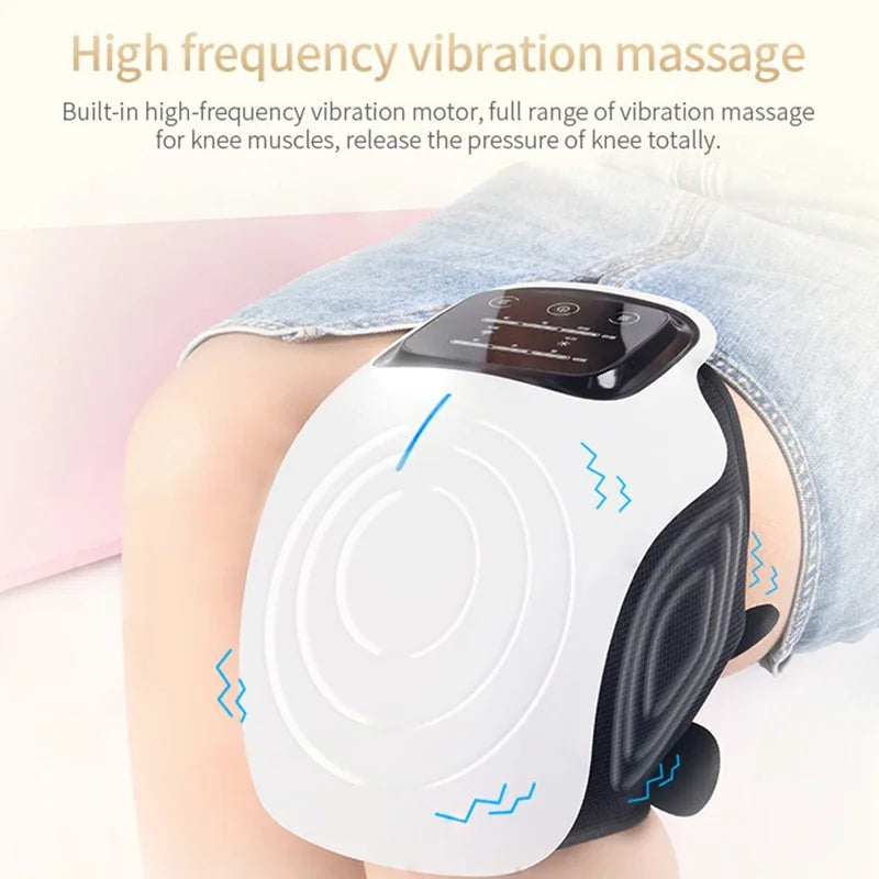 Multifunctional Smart Cordless Knee Massager Vibration Knee Relaxing Massage Machine Joint Knee Device Gifts for Grandma Grandpa