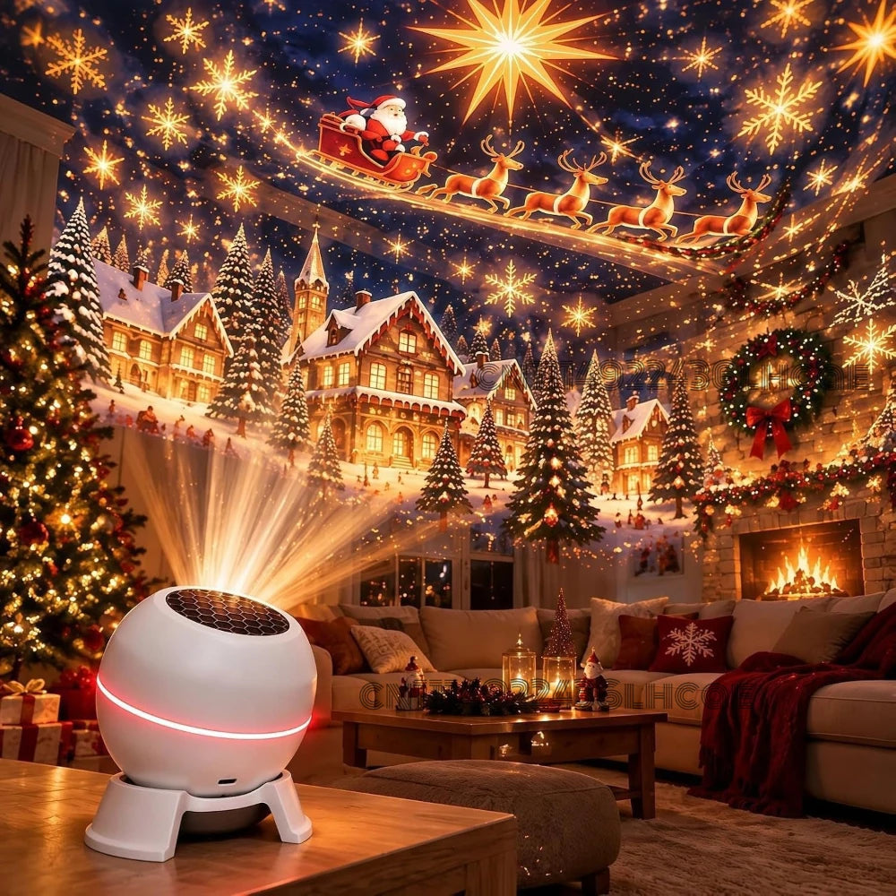 Magical Christmas Projection Night Light,USB Christmas Projector Indoor,Magical Christmas Projection Night Light Holiday Room