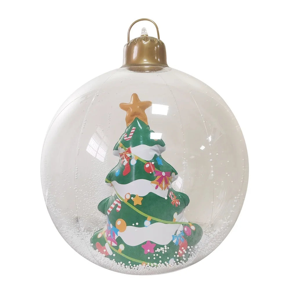 Giant 60cm Inflatable Balloons without Light DIY Christmas Ball Decoration Toy Venue Layout Ball Christmas