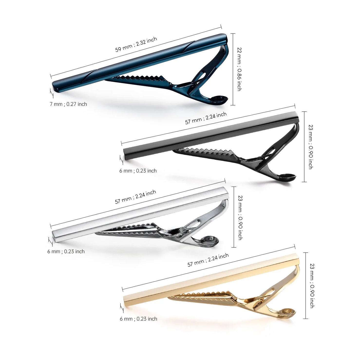 Tie Clip For Men Business Party Minimalist Tie Clips And Cufflinks To Man Shirt Gift Box Jewelry Men's Cuff Man Fashion Lawyer