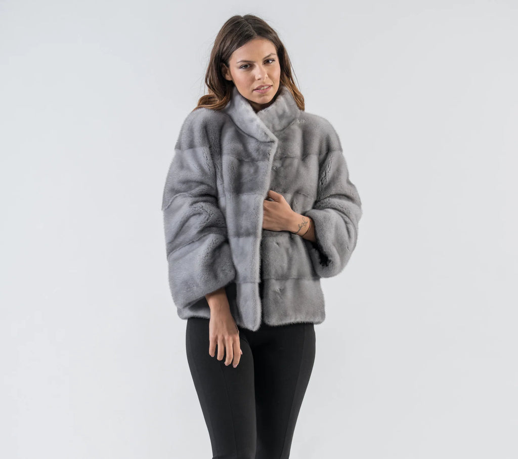 Natural Real Mink Fur Coats for Women, Short Style, Winter Fashion, New,