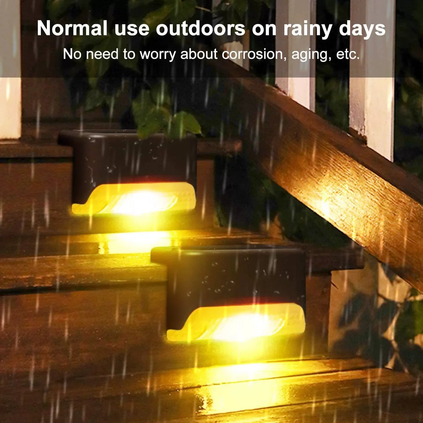 4Pack Solar LED Garden Ground Light Outdoor Waterproof Solar Wall Lamp Christmas Fence Courtyard Atmosphere Decor Night Light