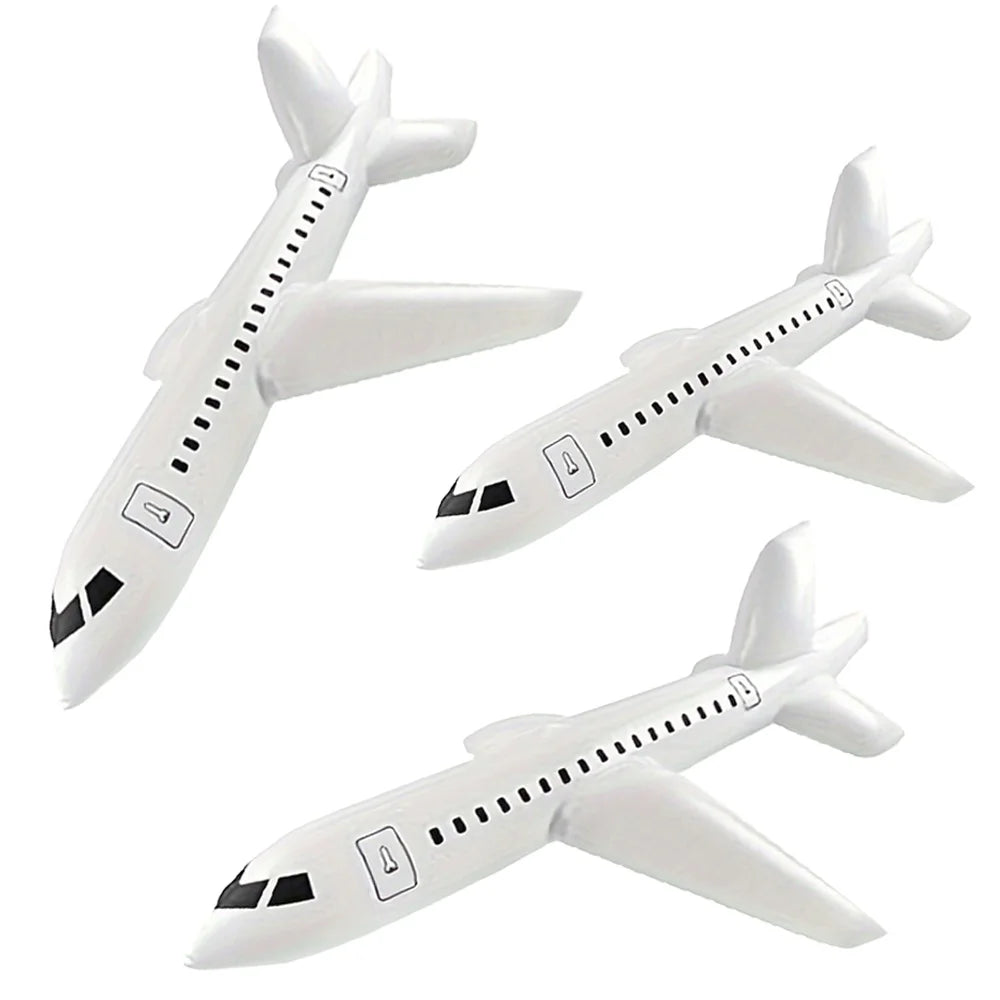 1m White Large Inflatable Airplane Balloons Inflatable Airplane Aviation Themed Birthday Outdoor Party Decorations Gifts Toys