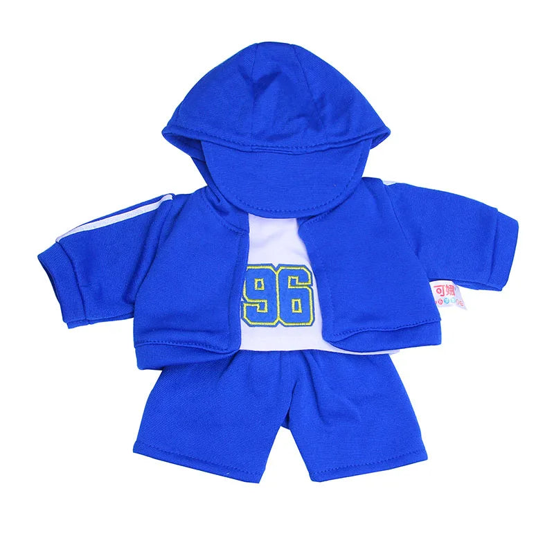 Blue Sportswear Doll Clothes Basketball Gym Shoes For 18inch American Doll 43Cm Reborn Baby items & Logan Boy Dolls Accessories