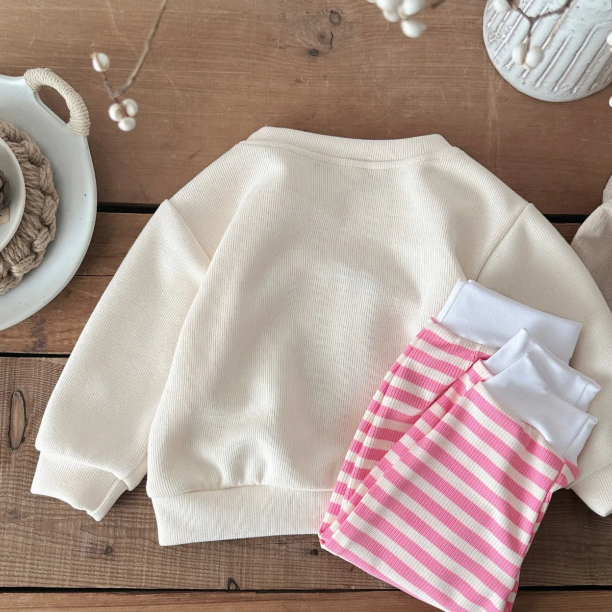 Newborn Baby Girls Clothes Set Cartoon Hen Long Sleeves Top+Pants 2Pcs Outfits Leisure Knitted Pullover Spring&Autumn Costume