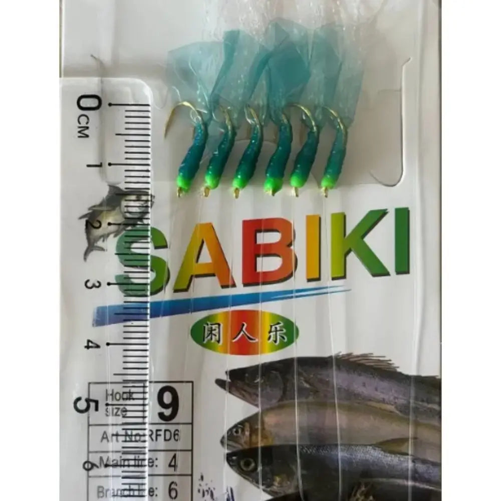 Fishing Lures Rubber Green Rubber Lures Golden Hook Sabiki Sea Fishing Rigs Lures Green Golden Tied Hooks Sea Fishing