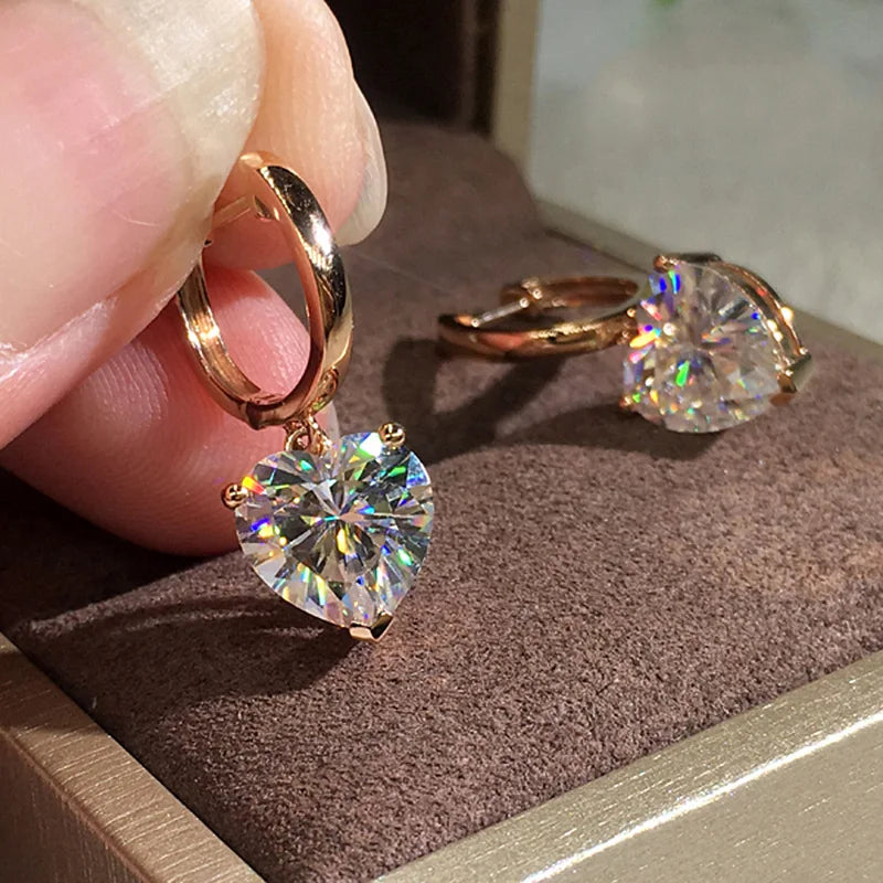 Exquisite Zircon Christmas Snowflake Stud Earrings for Women Shiny Rhinestone Crystal Flowers Earring Christmas New Year Gifts