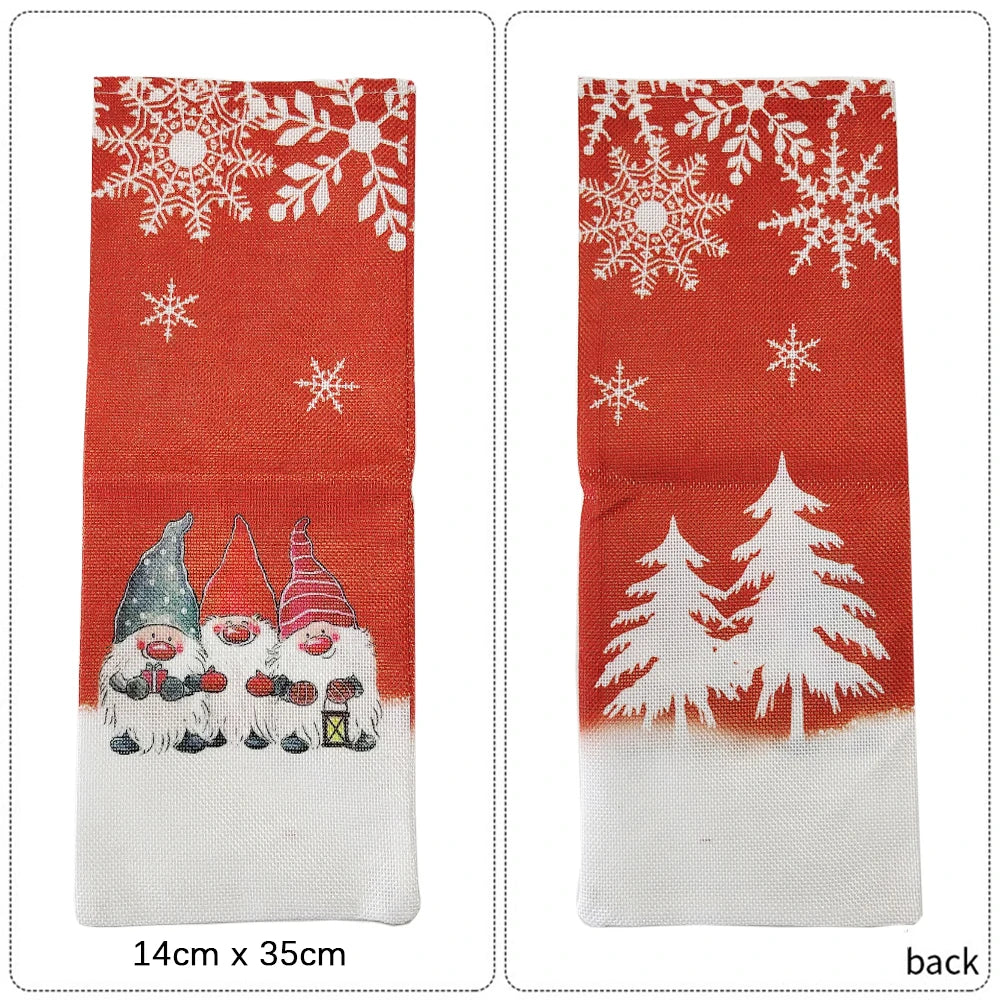 Christmas Wine Bottle Dust Cover Christmas Decorations Santa Claus Snowman Elk Christmas Tree for Home Dinner New Year 2023