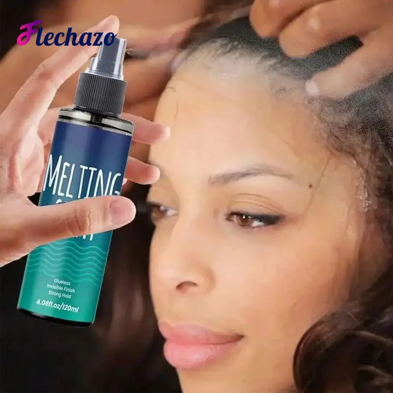 Lace Melting Spray For Lace Wigs - 5Pcs Logo Customize Wig Glue Spray - Glue-Less Hair Adhesive Spray Natural Finishing Hold