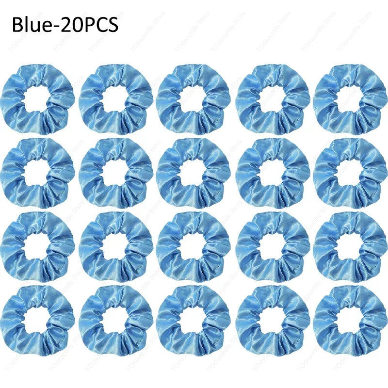 LED Luminous Scrunchies Hairband Glowing Elastic Hair Tie Rope for Women Girls Glow in the Dark Party Hair Accessory