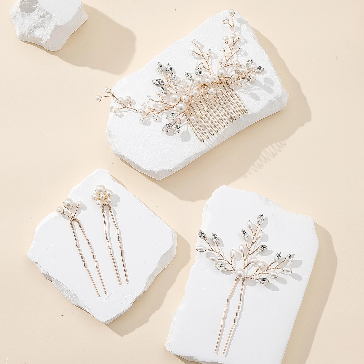 Wedding U-Shape Hairpin Hair Comb Set Luxurious Hair Jewelry Hair Styling Tool for Birthday Stage Party Hairstyle Making