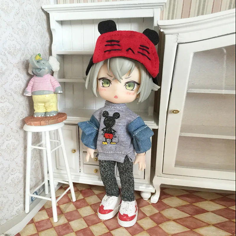 New Ob11 Baby Clothes Obitsu11 Cool Coat Molly Doll Clothes Dress With Hat 1/12bjd Gsc Doll Clothes Accessories For Gsc OB11