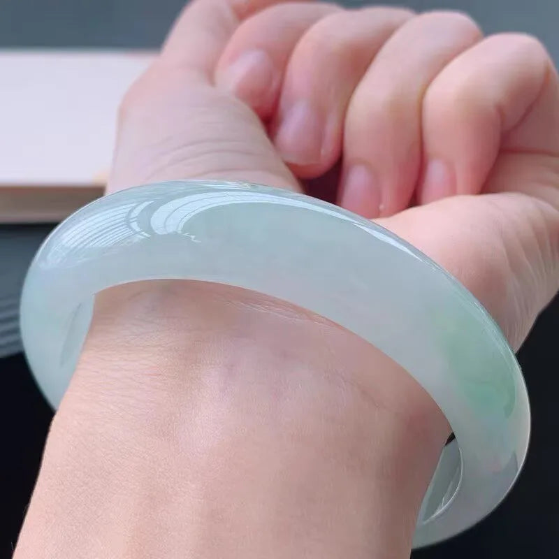 -waxy single-color   jewelry ice- bracelet  jadeite bangle