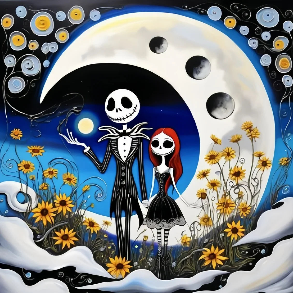 Disney 5D Diamond Embroidery Jack Rhinestone Pictures Painting Cartoon Full Drill Mosaic Nightmare Before Christmas Holiday Gift