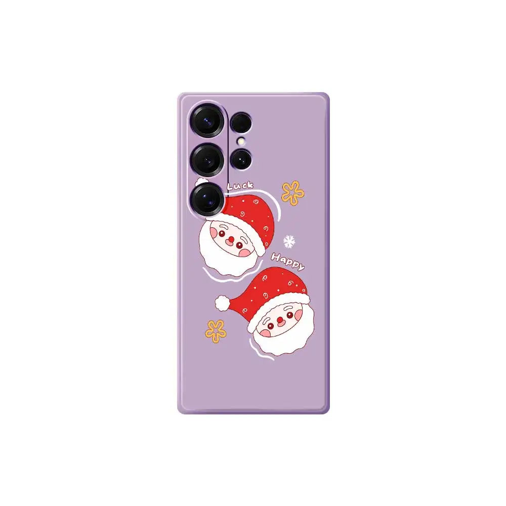 Cute Christmas Phone Case For Samsung Galaxy S25 S24 S23 S22 S21 S20 Ultra Plus S10 Plus S24FE S23 FE S22FE S21 FE S20 FE Cover