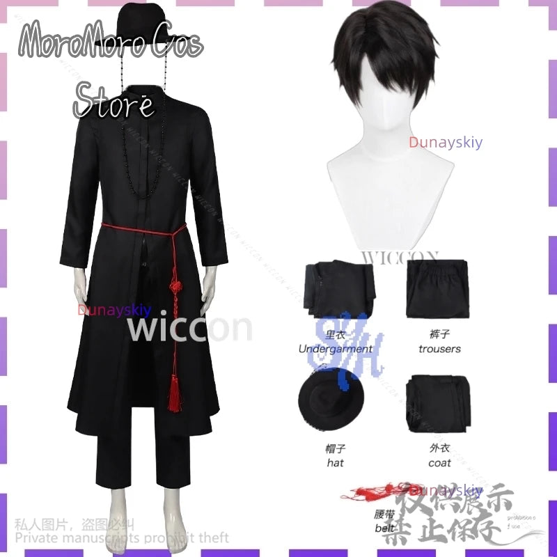 Jinu Boy Group Sajaboys Cosplay Anime Movie Kpop Demon Handsome Uniform Vampire Goth Punk Long Coat Korea Idol Halloween Suit