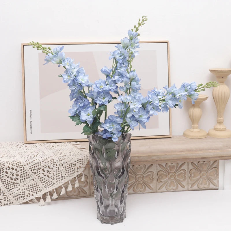 75cm Autumn Artificial Hyacinth Flowers Long Branch Wisteria Fall Christmas Home Room Wedding Table Decor Fake Floral Wreath