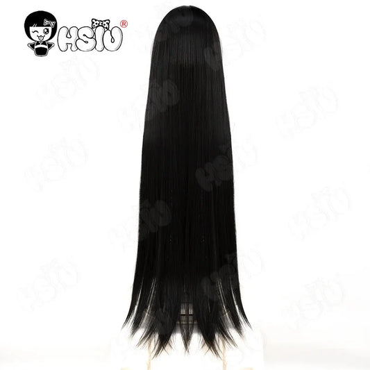 Mr Crawling Cosplay Wig HSIU Long black hair Heat Resistant Synthetic Wig Game Homicipher Scarletella Mr Crawling Cosplay Wig