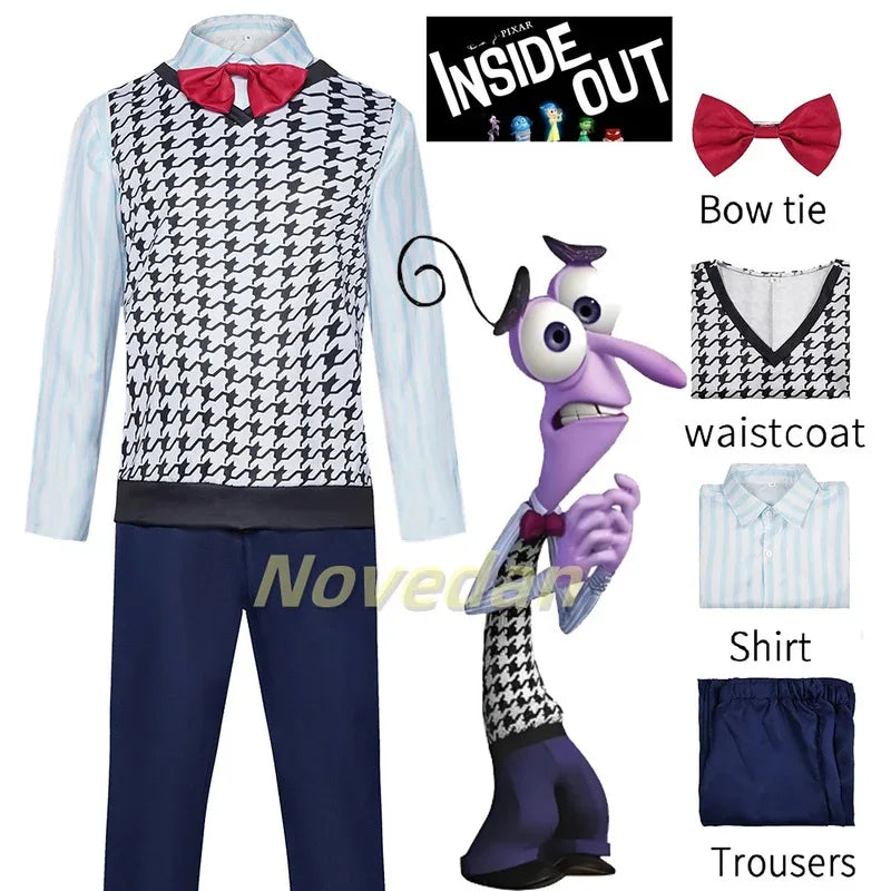 Anime Cartoon Movie Inside Out 2 Fear Cospaly Costume Adult Men Women Outfit Birthday Party Dress Up Halloween Roleplay Costume