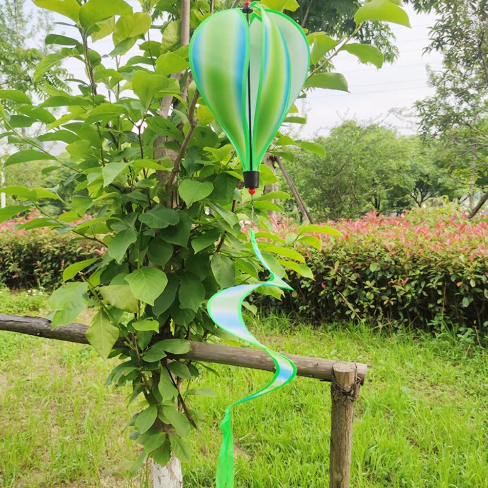 Strip Style Hot Air Balloon Wind Spinner Colorful Hanging Garden Wind Spinners Cute Large Children's Toys Kindergarten
