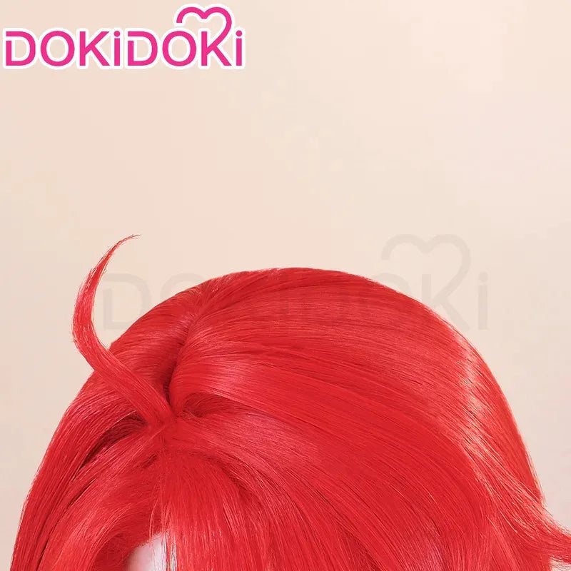 2025 New IN STOCK Wig Game Honkai: Star Rail DokiDoki Argenti Cosplay Ear Clip Men Red Long Hair Fre ★☆★