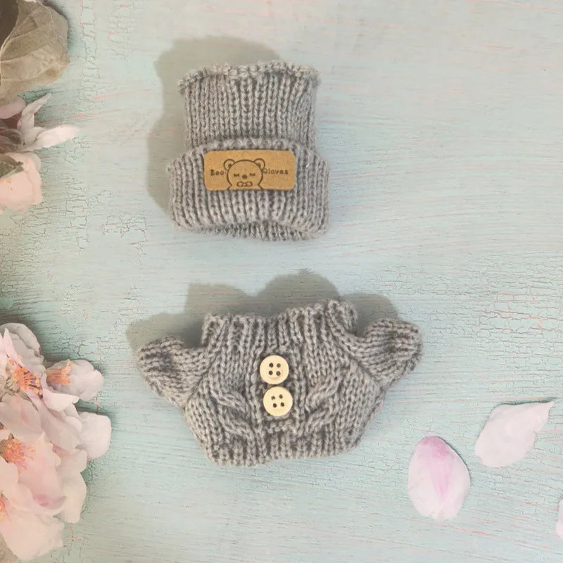 132nd generation rabub pendant clothes bear hat love set blind box baby knitted sweater hair accessories