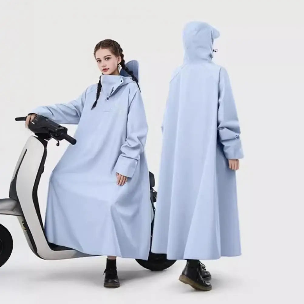Thicken Oxford Waterproof Rain Gear Rain Poncho Korean Fashion Rain Coat One-piece Long Raincoat Loose Oversized Hooded Rainwear
