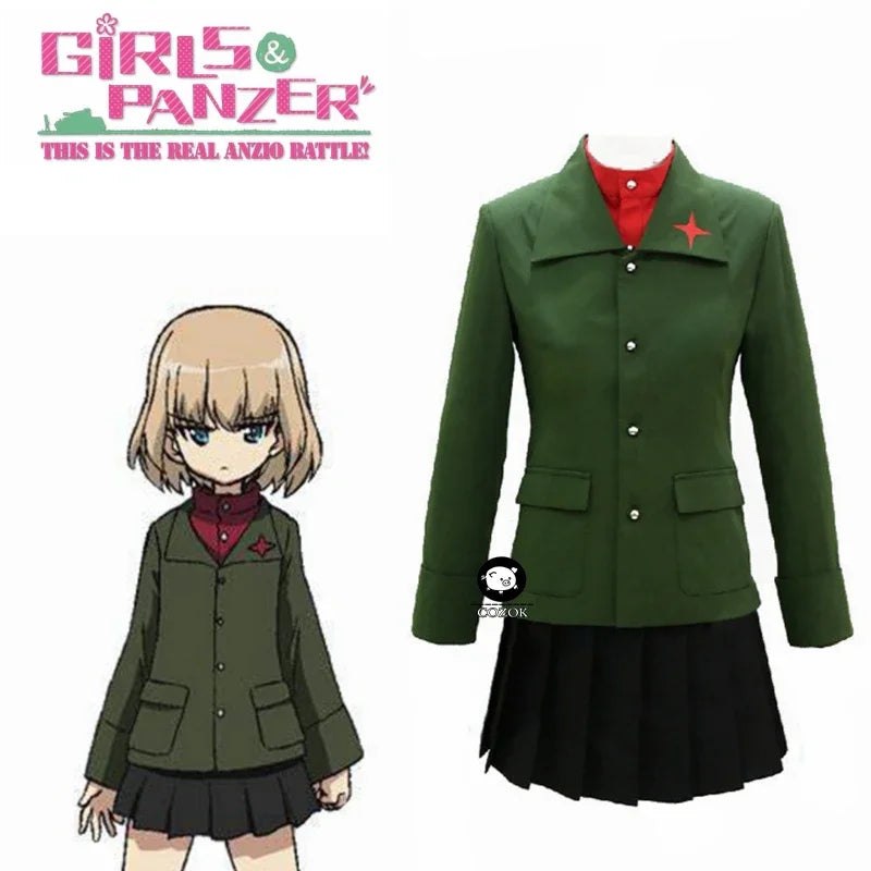 《Custom Size》GIRLS und PANZER Katyusha Nonna suit Cosplay costume Carnaval Halloween Christmas Costume