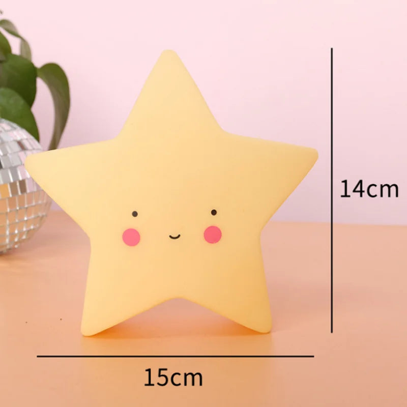 Magic Moon Star Night Light - 3D LED Cartoon Bedside Lamp for Kids Girls, Battery Operated, Nursery Decor Christmas Gift