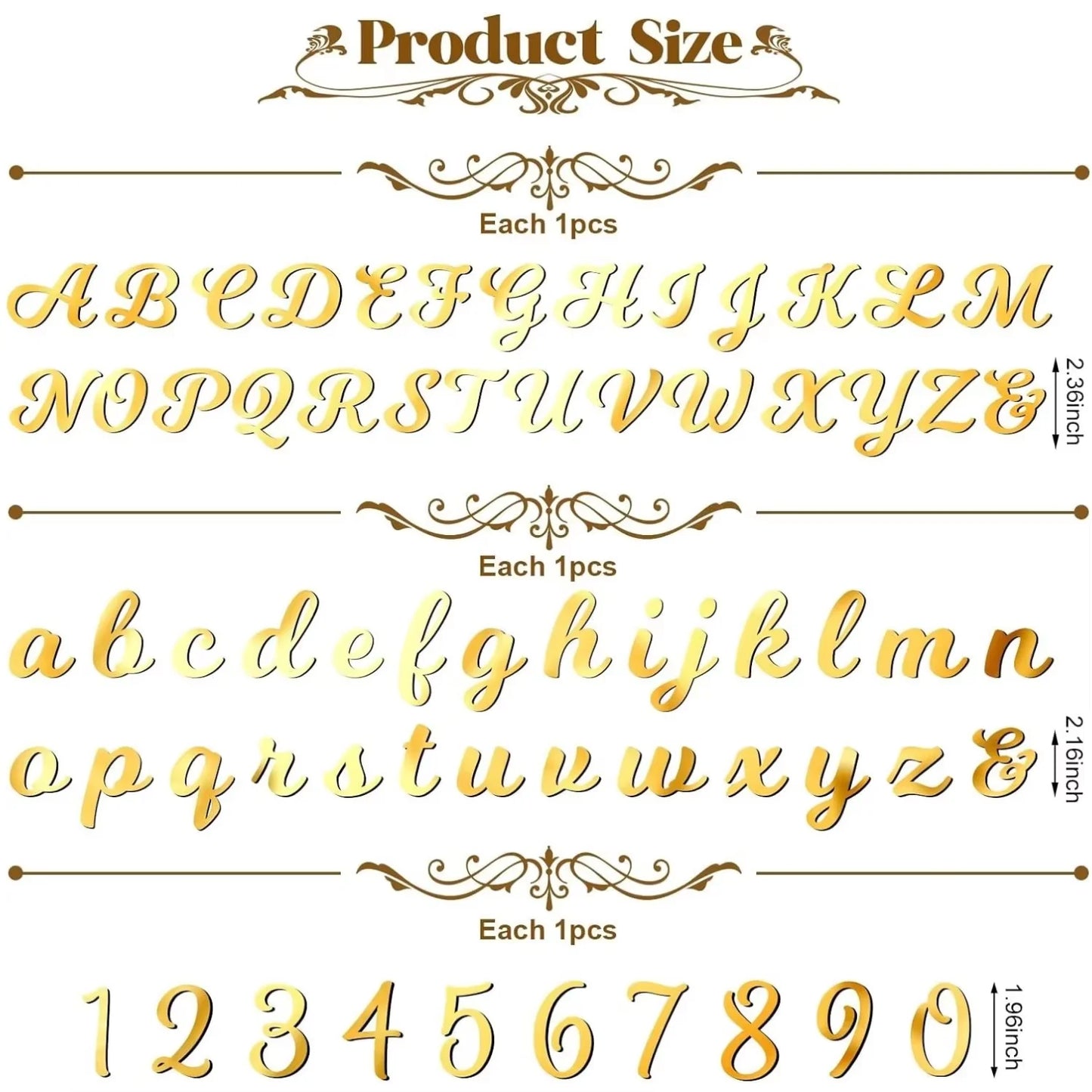 64pcs DIY Acrylic Cake Alphabet Number Top Combination Number and Alphabet Cake Decoration Wedding Baby Shower Cake Decoration
