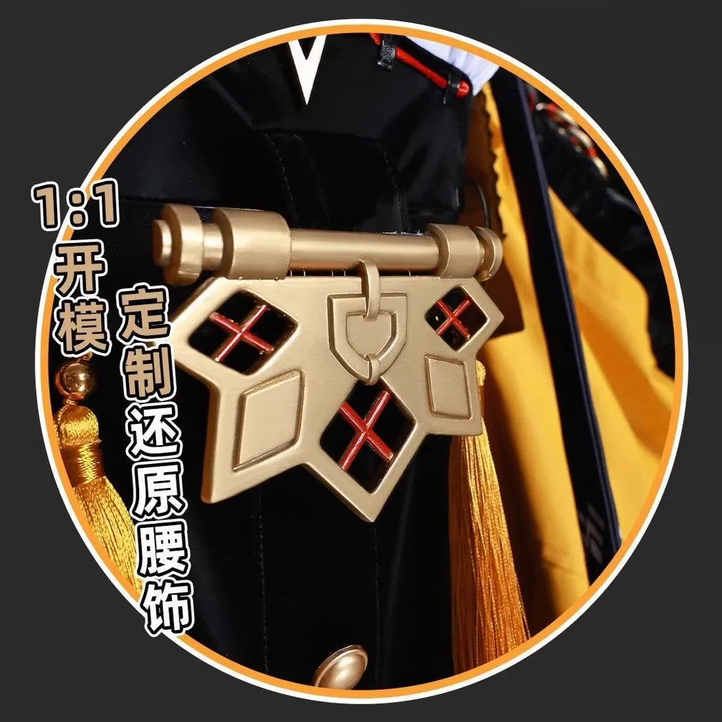 Yixuan Cosplay Game Zenless Zone Zero Cosplay Costume Yixuan Wig Sexy Uniform Yellow Coat Wig Props for Party Play Woman