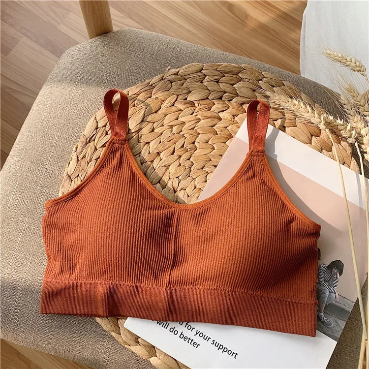 Sexy Underwear Women Gather No Steel Ring Lingerie Bra Tube Top Wrapped Chest Beauty Back Actival Cotton Thin Section Tube Top