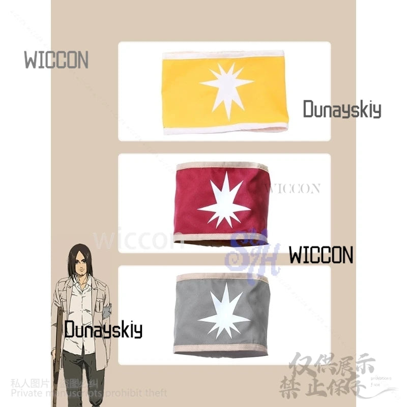 Hot Anime Ttackk Zekee Jaeger Cosplay Eldia Armband Yellow Red Gray Cos Props For Merch Halloween Christmas Party Customized
