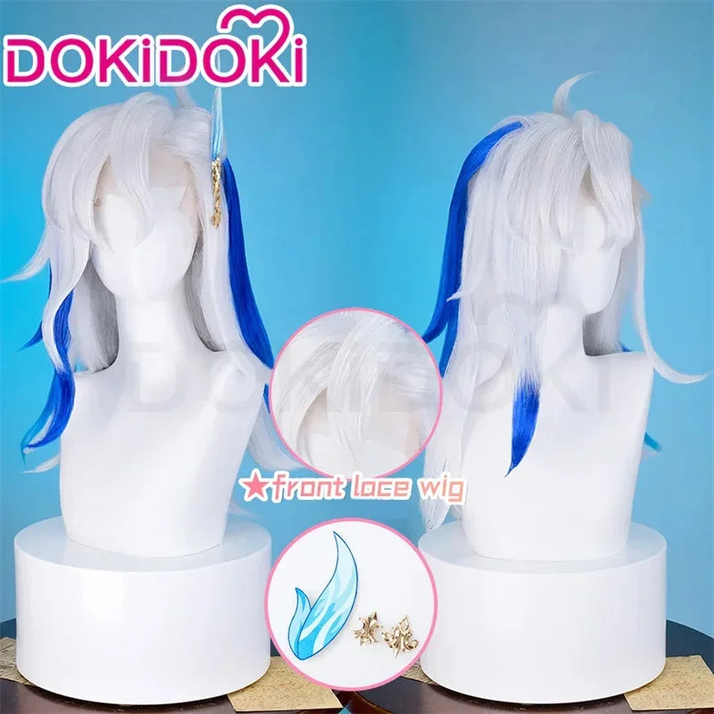 A2025 New IN STOCK Neuvillette Game Genshin Impact DokiDoki Hair Cosplay Fontaine Free Lace Wig Cap Men ★ HAxiba.