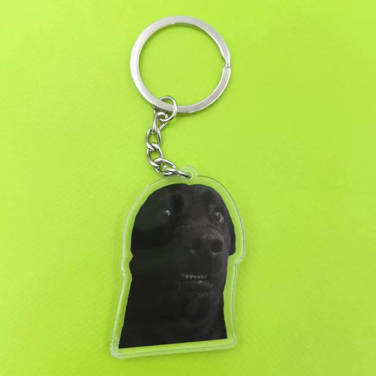 Cute Keychain Dog Meme Keychains Scared Black Dog Meme Confused Dog Gift For Friends Bag Pendant Greyhound Dog Meme