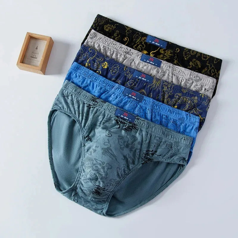 5 Pcs/Lot Cotton Underpants For Men Briefs Male Underwear Knickers Panties Pant Shorts Sexy Undies L XL 2XL 3XL 4XL 5XL 6XL 7XL