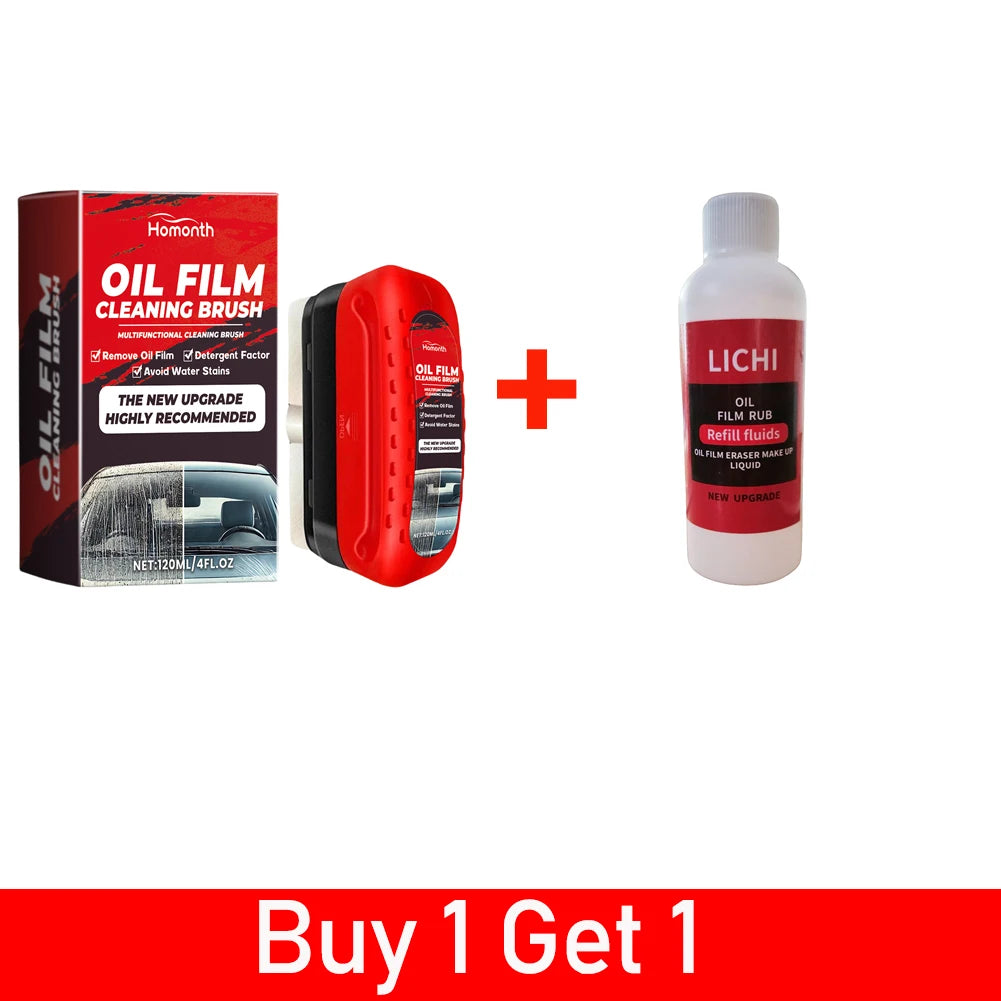 Car Glass Oil Film Remover Automotive Glass Sponge Cleaner Brush Oil Film Cleaning for Front Inner Windshield Glass Car Cleaning