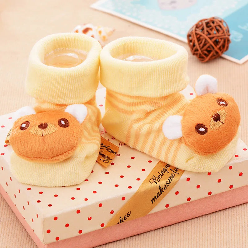 Baby Socks Toy Slipper Girls Boys Newborn Accessories Rubber Anti Slip Animal Kids Toddlers Gift Clothes Infant Children Socks