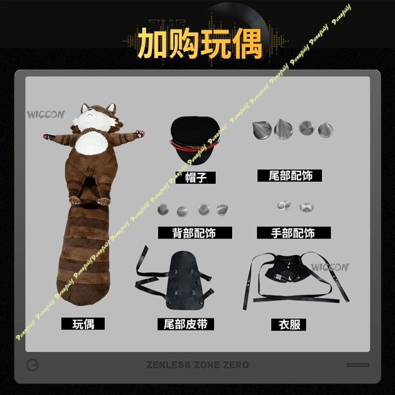 Ukinami Yuzuha Cosplay Costume Wig Game Zenless Zone Zero Character Outfit Autumn and Winter Sweater Coats Christmas Halloween