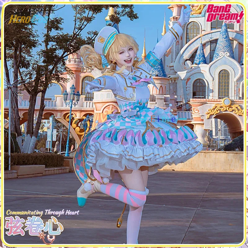 BanG Dream Kokoro Tsurumaki Cosplay Costume Lolita Dress Princess Dress For Hallowmas Christmas Role Play Women HERO Cos