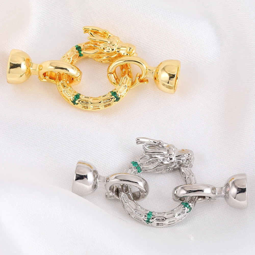 Juya 18K Gold Plated Baroque Pearls Connector Fastener Clasps DIY Jewelry Making Accessories Women Beads Lock Closure Supplies