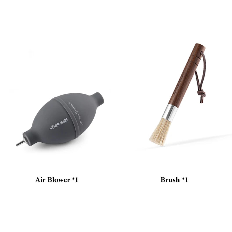 MHW 3BOMBER Coffee Powder Dust Cleaning Set Air Blower Wooden Brush for Coffee Grinder Blowing Pump for Camera Lens Keyboards