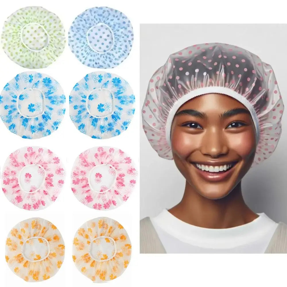 Durable Dustproof Shower Cap Oil-proof Fume Prevention Waterproof Bathing Cap Dry Hair Cap Household