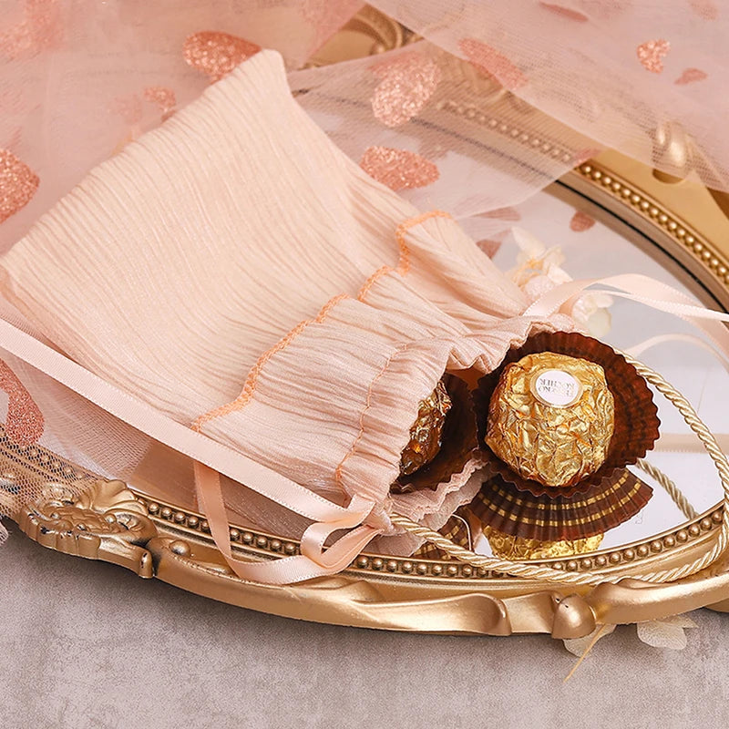 5pcs new gift bag candy biscuit packaging bag wedding birthday party baby shower cloth gift packaging bag gift for guests