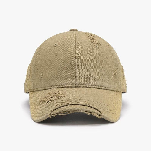 Distressed Adjustable Cotton Hat for Casual Stylish Wear