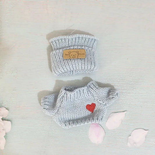 132nd generation rabub pendant clothes bear hat love set blind box baby knitted sweater hair accessories