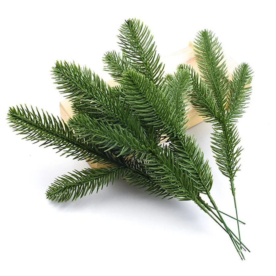 30pcs Artificial Plants Pine Needles Hot sale Home Outdoor Garden arch Decor accessory Wedding Christmas tree Diy Gift scrapbook