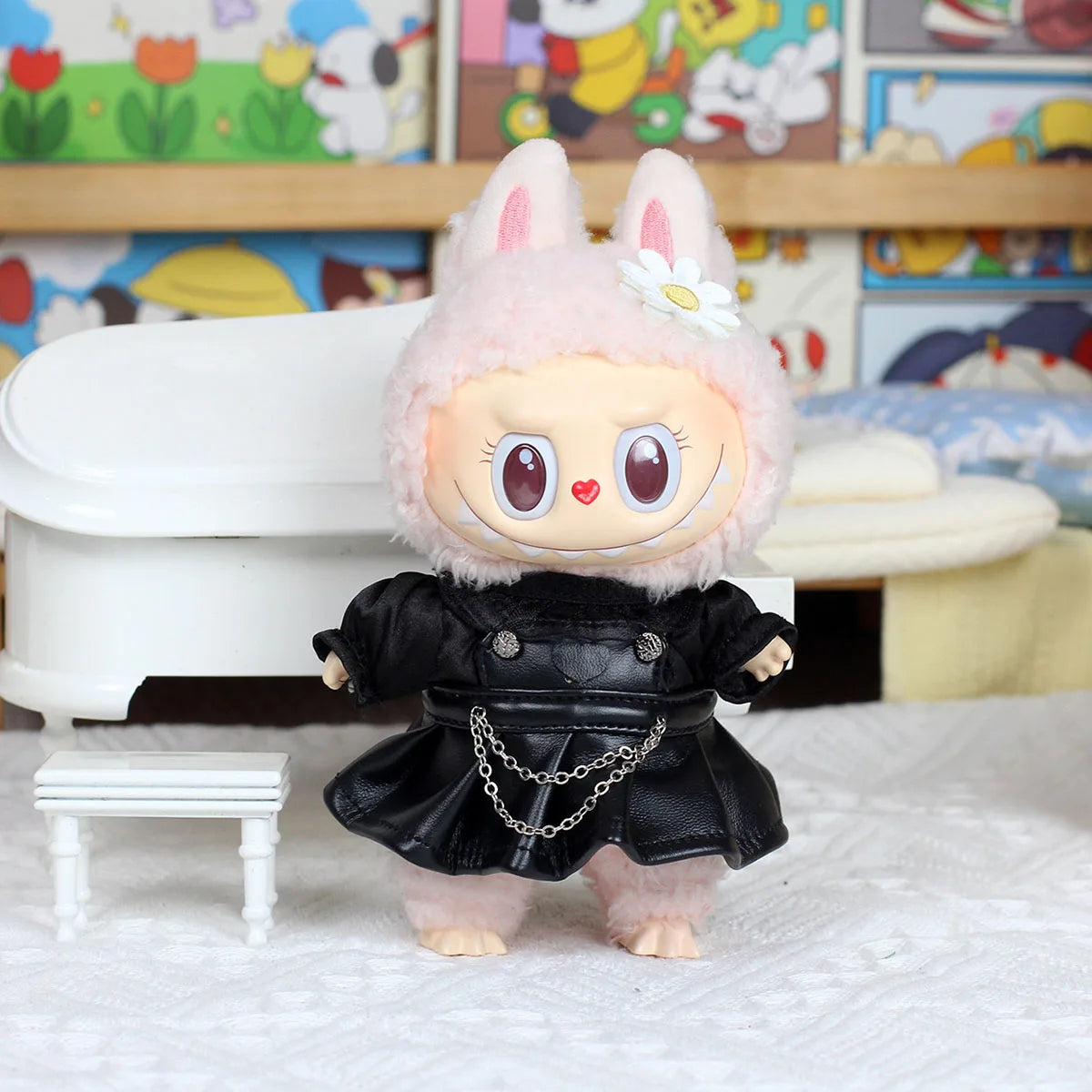 Modern Style 17cm Labubu Baby Clothes Series Doll Outfit Macaron Baby Doll Clothing Set for Collectible Figures